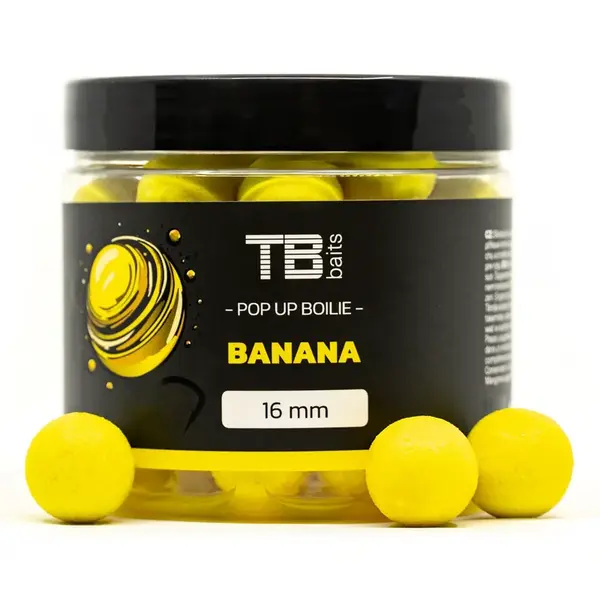 Tb baits plovoucí boilie pop-up banana + nhdc 65 g-12 mm