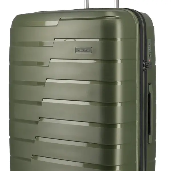 Velký skořepinový kufr na kolečkách Travelite Air Base L Olive