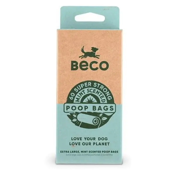 BECO Sáčky na psí exkrementy s peprmintovým aroma 60 ks