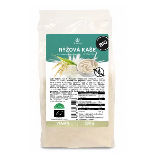 ALLNATURE Rýžová kaše instantní 200 g BIO