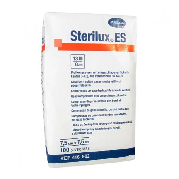 STERILUX ES Gáza kompres nesterilní 7,5 x 7,5 cm 100 kusů