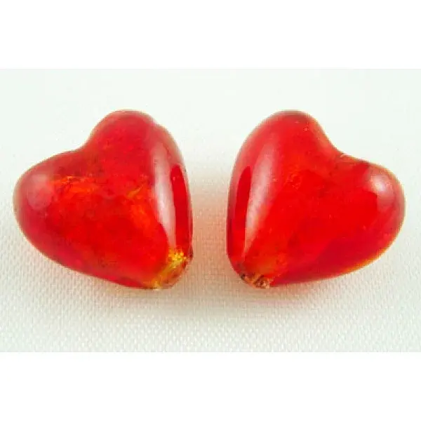 Handmade Silver Foil Glass Beads