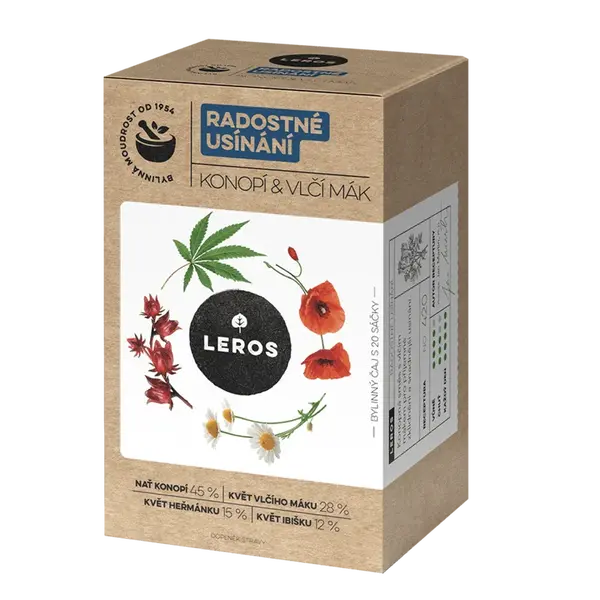 LEROS Radostné usínání konopí & vlčí mák 20 sáčků