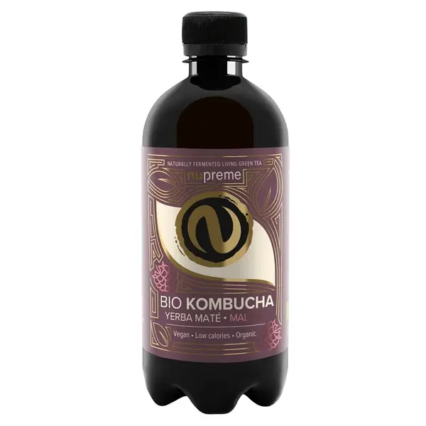 NUPREME Kombucha yerba matté malina BIO 400 ml