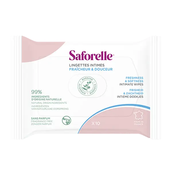 SAFORELLE Ubrousky pro intimní hygienu 10 kusů