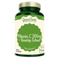 GREENFOOD NUTRITION Vitamin C 500 + extrakt ze šípků 60 kapslí