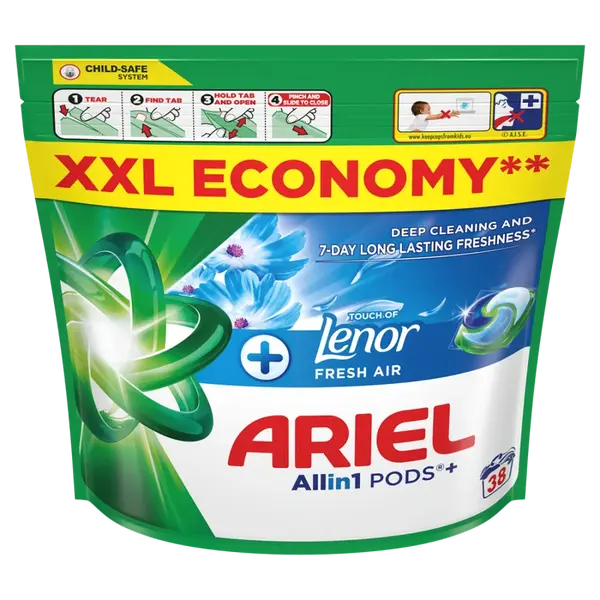 ARIEL Kapsle na praní Plus Fresh Air 38 praní