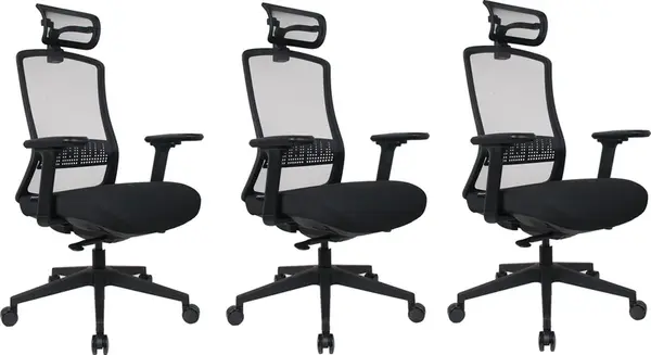 MERCURY 3PACK Ergonomická kancelářská židle ERGO VISION černá (3 ks)