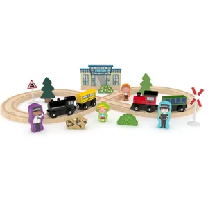 Hrací set vlakové nádraží - 34 ks