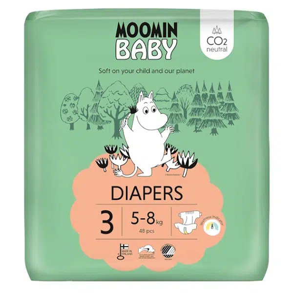 MOOMIN BABY 3 Eko pleny midi 5–8 kg 48 ks