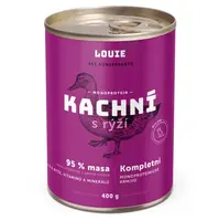 LOUIE Kachní s rýží konzerva pro psy 400 g