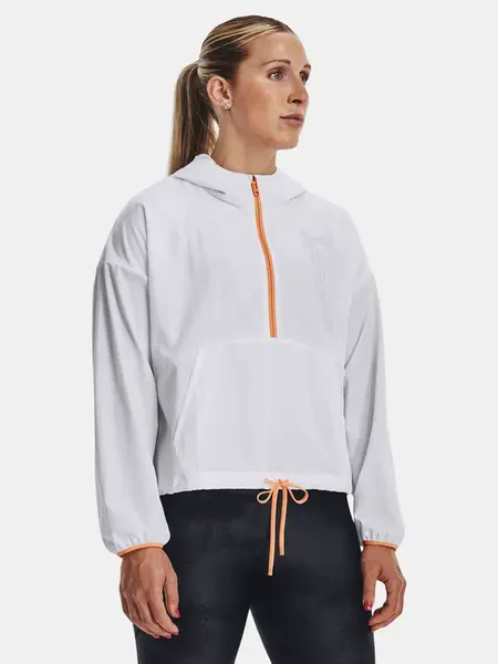 Under Armour Bunda Woven Graphic Jacket-WHT - Dámské
