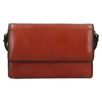 Kožená dámská crosbody kabelka Katana Roosa - hnědá