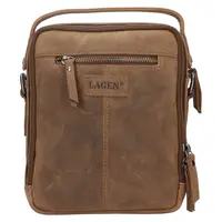 Pánská kožená taška přes rameno Lagen Plein - hnědá