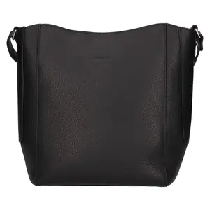 Kožená dámska crosbody kabelka Katana Carole - čierna