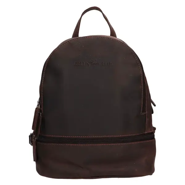 Dámsky kožený batoh Greenwood Makke - tmavo hnedá