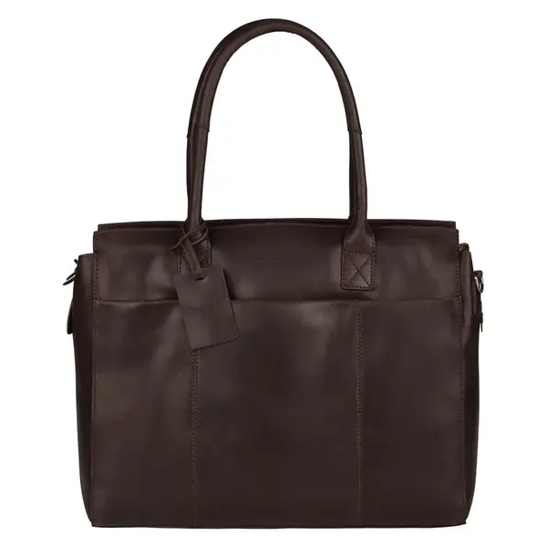 Dámska kožená business kabelka Burkely Leas - hnedá