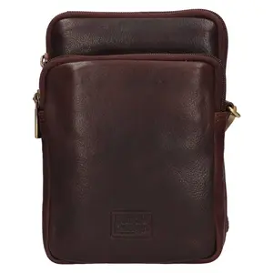 Kožená taška na mobil a doklady SendiDesign Menny - hnedá