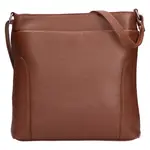 Dámska kožená crossbody kabelka Italia Emma - hnedá