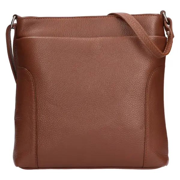 Dámska kožená crossbody kabelka Italia Emma - hnedá