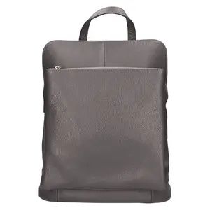 Dámska kožená batôžko-kabelka Italia Ella - tmavo šedá