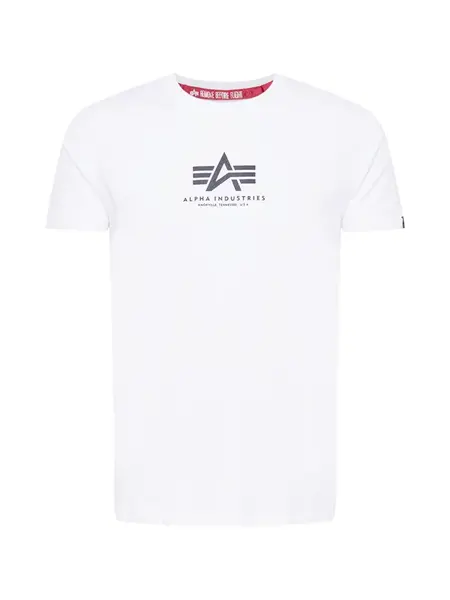 ALPHA INDUSTRIES Tričko  čierna / biela