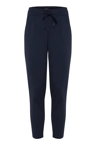 ICHI Plisované nohavice 'Kate'  tmavomodrá