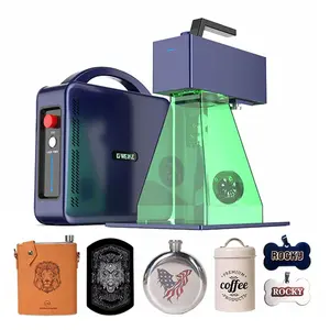 Gweike G2 Pro 20W Fiber Laser 110x110mm 1.5mm Depth 30+ Colors Manual Lift