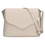 Dámská kožená crosbody kabelka Italia Alice - světle béžová