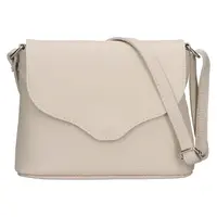 Dámská kožená crosbody kabelka Italia Alice - světle béžová