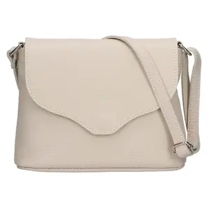 Dámská kožená crosbody kabelka Italia Alice - světle béžová