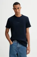 Bavlněné tričko Tommy Jeans pánské, tmavomodrá barva, s aplikací, DM0DM21778