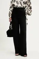 Kalhoty Answear.LAB dámské, černá barva, široké, high waist