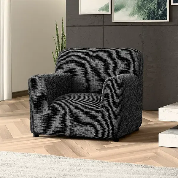 Bielastické potahy COSTINA antracit křeslo (š. 60 - 110 cm)