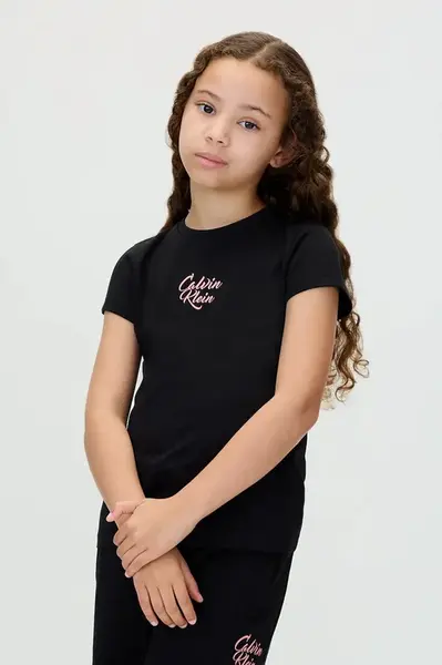 Dětské tričko Calvin Klein Jeans černá barva, IG0IG03035