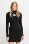 Šaty Calvin Klein Jeans černá barva, mini, přiléhavé, LV047D308G