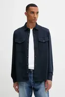 Bavlněná košile G-Star pánská, tmavomodrá barva, regular, s klasickým límcem, D26765.C784