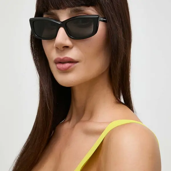 Sluneční brýle Saint Laurent dámské, černá barva, SL 658
