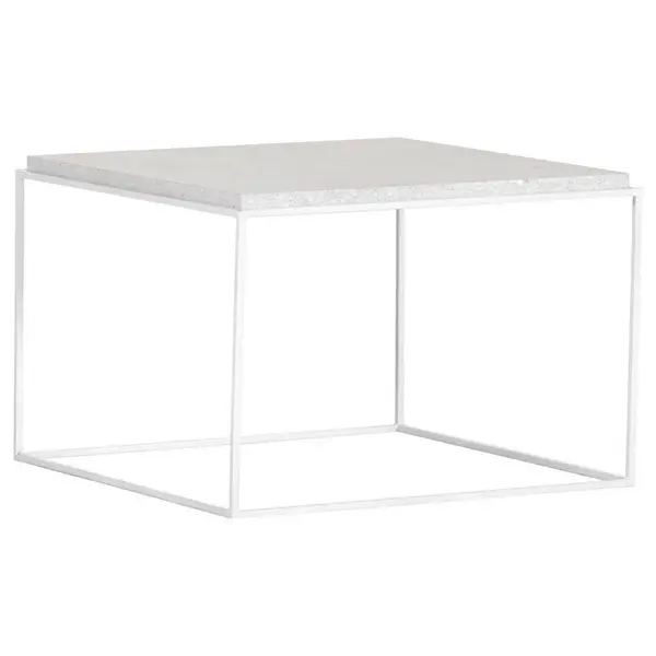 Boxxx KONFERENČNÍ STOLEK, bílá, kov, kámen, 60/60/40 cm