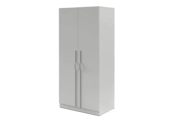 Šatní skříň Braga BR3 Barva korpusu: Šedá, Úchytky: Kovové