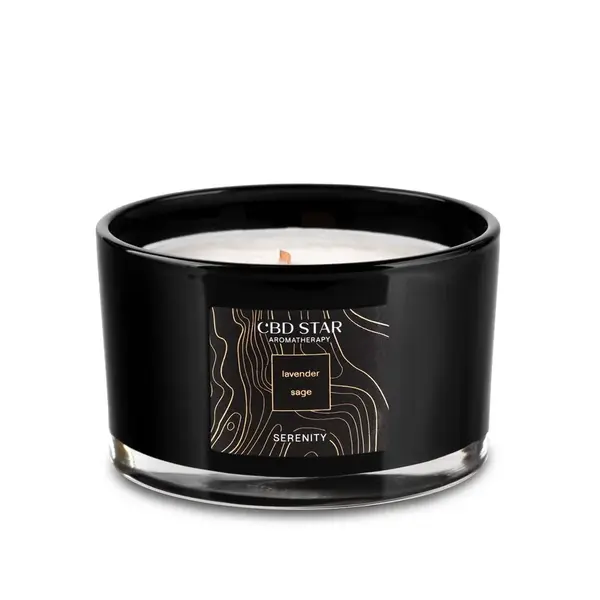 cbdstar CBD svíčka Serenity bylinné tóny, 500 g