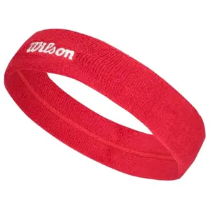 Wilson U TERRY LOGO HEADBAND Sportovní čelenka, červená, velikost UNI