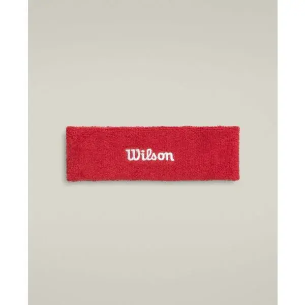 Wilson U TERRY LOGO HEADBAND Sportovní čelenka, červená, velikost UNI