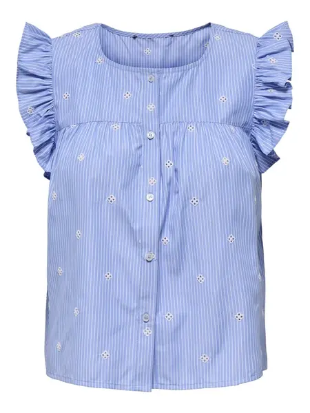 ONLY Blúzka 'Amanda'  modrá / biela