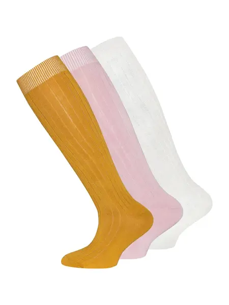 EWERS Ponožky  béžová / zlatá žltá / svetloružová