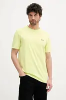 Tričko BOSS Green Tee pánské, béžová barva, s potiskem, 50506373