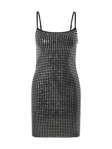 MICHAEL Michael Kors Šaty  čierna / strieborná