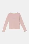 Dětské tričko s dlouhým rukávem Pepe Jeans růžová barva
