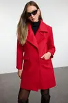 Trendyol Red Button Closure Cashmere Coat