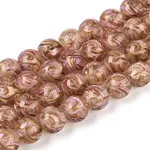 Handmade Gold Sand Lampwork Beads Strands